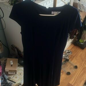 Laura Jeffries navy fit and flare dress. EUC. Vintage